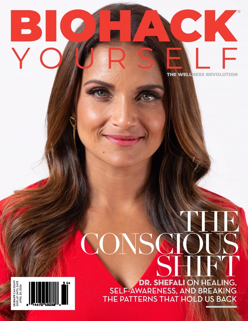 The Dr. Shefali cover of Biohack Yourself Magazine