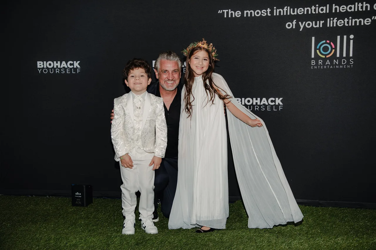 The Lolli family at the premiere wall in Las Vegas